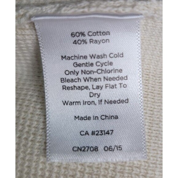 Talbots Petite Women Sleeveless Cardigan Vest Long Sz PM Black Cream Color Block - Picture 5 of 7